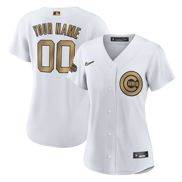 Women's Chicago Cubs ACTIVE PLAYER Custom 2022 All-Star White Stitched Baseball Jersey(Run Small) Women's Chicago Cubs ACTIVE PLAYER Custom 2022 All-Star White Stitched Baseball Jersey(Run Small)